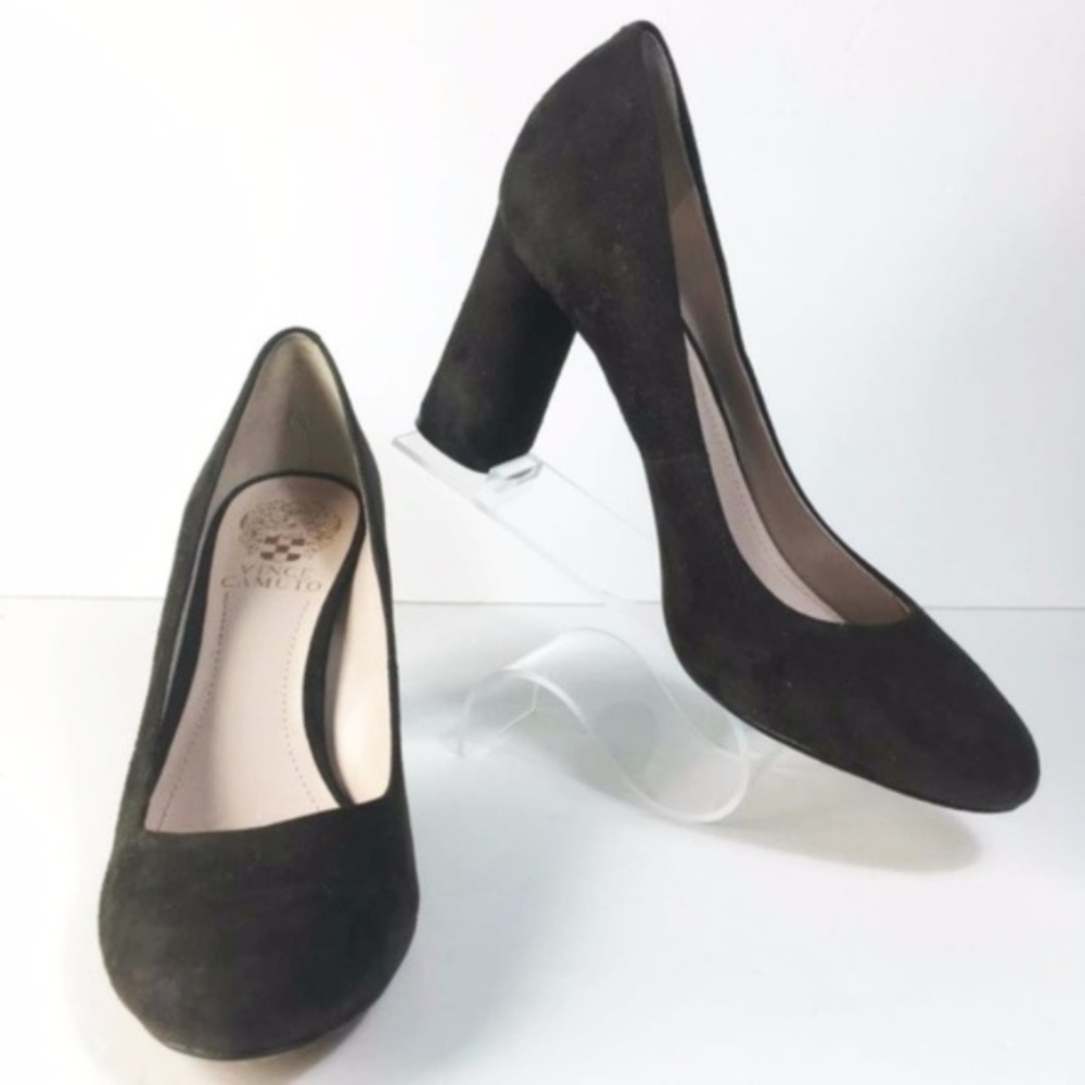 VINCE CAMUTO Sceny Suede Brown Classic Pump Heels